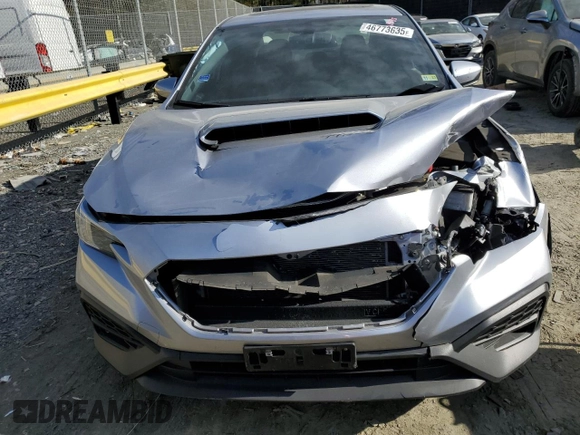 2022 Subaru WRX Premium with VIN JF1VBAF68N9024752, listed as a Copart auction lot 46773635 with 22,154 mi miles and Salvage Title. Bid and sale history available at DreamBid. Image 5.