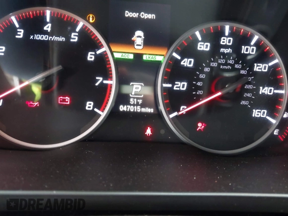 2020 Acura ILX w/Premium/A-SPEC Pkg with VIN 19UDE2F85LA000362, listed as a IAAI auction lot 41150245 with 47,015 mi miles. Bid and sale history available at carsss.com. Image 7.
