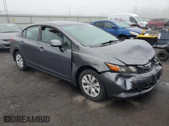 2012 Honda Civic LX z VIN 2HGFB2F50CH324974, wystawiony jako Copart lot #57442305 z przebiegiem 124 462 mil mil oraz Szkoda całkowita • Salvage title. Historia ofert i sprzedaży dostępna na DreamBid. Obrazek 4.