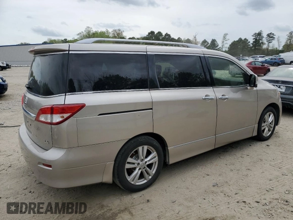 2013 Nissan Quest LE with VIN JN8AE2KP8D9069181, listed as a Copart auction lot 51797575 with 150,095 mi miles and Salvage Title. Bid and sale history available at carsss.com. Image 3.