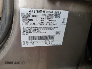 2004 Ford Excursion Limited z VIN 1FMNU42P24EA22324, wystawiony jako Copart lot #47445265 z przebiegiem 238 375 mil mil oraz Szkody całkowita. Historia ofert i sprzedaży dostępna na DreamBid. Obrazek 13.
