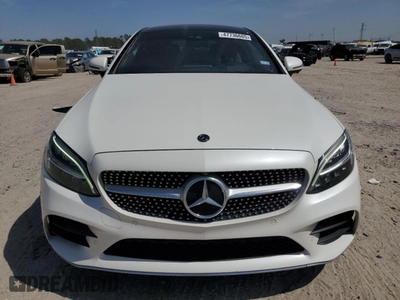 2019 Mercedes-Benz C 300 with VIN WDDWJ8DB4KF860572, listed as a Copart auction lot 47736605 with 38,051 mi miles and Salvage title. Bid and sale history available at DreamBid. Image 5.