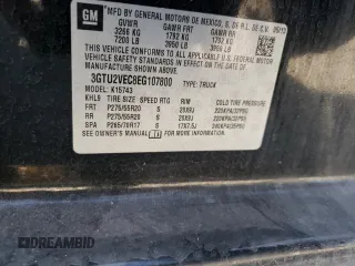 2014 GMC Sierra 1500 SLT with VIN 3GTU2VEC8EG107800, listed as a Copart auction lot 58383475 with 88,363 mi miles and Salvage title. Bid and sale history available at DreamBid. Image 12.