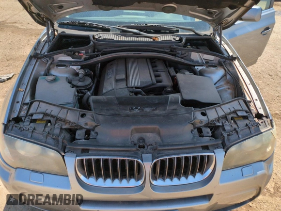 2006 BMW X3 3.0i with VIN WBXPA93466WG80206, listed as a Copart auction lot 52180515 with 120,626 mi miles and Salvage Title. Bid and sale history available at DreamBid. Image 12.