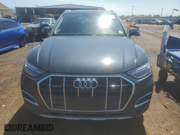 2021 Audi Q5 Premium Plus with VIN WA1BAAFY8M2118102, listed as a Copart auction lot 61657375 with 22,827 mi miles and Salvage title. Bid and sale history available at DreamBid. Image 5.