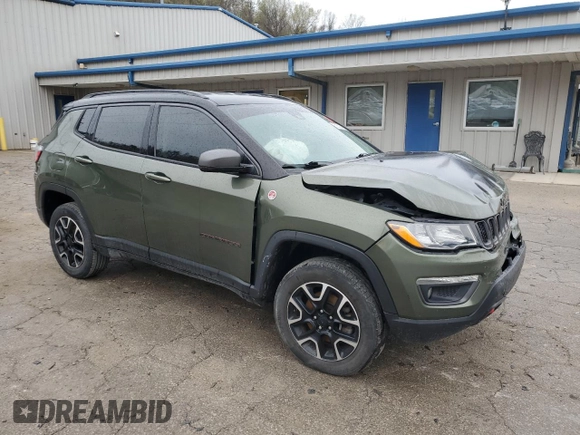 2021 Jeep Compass Trailhawk with VIN 3C4NJDDB3MT515203, listed as a Copart auction lot 52522695 with 78,313 mi miles and Salvage title. Bid and sale history available at DreamBid. Image 4.