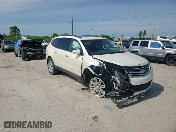 2015 Chevrolet Traverse LT with VIN 1GNKRGKD0FJ112623, listed as a Copart auction lot 61737435 with 142,760 mi miles and Salvage title. Bid and sale history available at DreamBid. Image 14.