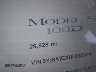 2018 Tesla Model S 75D z VIN 5YJSA1E28JF296944, wystawiony jako IAAI lot #41298541 z przebiegiem 29 828 mil mil oraz . Historia ofert i sprzedaży dostępna na DreamBid. Obrazek 14.