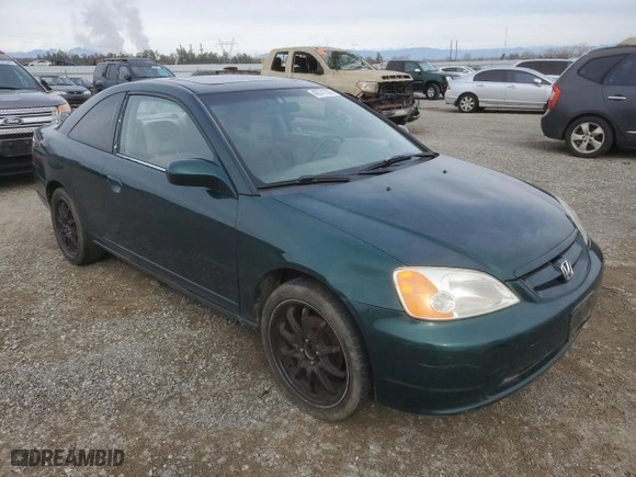 2001 Honda Civic EX with VIN 1HGEM22971L016148, listed as a Copart auction lot 46741305 with 193,345 mi miles and Clean Title. Bid and sale history available at carsss.com. Image 4.