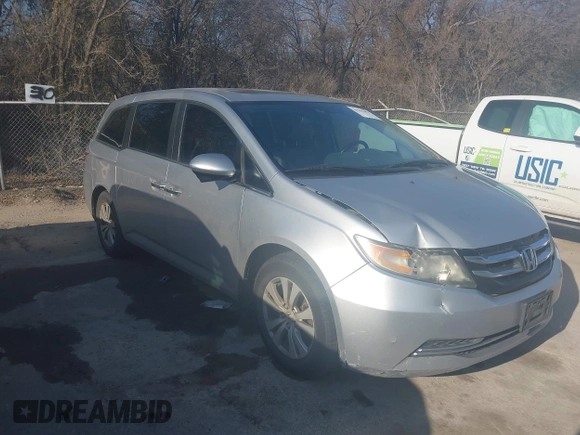 2014 Honda Odyssey EX-L with VIN 5FNRL5H64EB099175, listed as a IAAI auction lot 41522452 with 175,471 mi miles and . Bid and sale history available at carsss.com. Image 1.