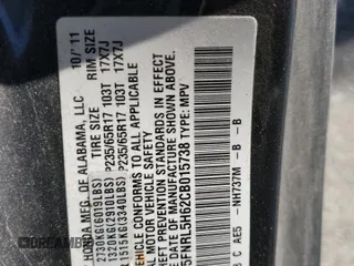 2012 Honda Odyssey EX-L with VIN 5FNRL5H62CB015738, listed as a Copart auction lot 47268455 with 150,924 mi miles and Salvage Title. Bid and sale history available at DreamBid. Image 14.