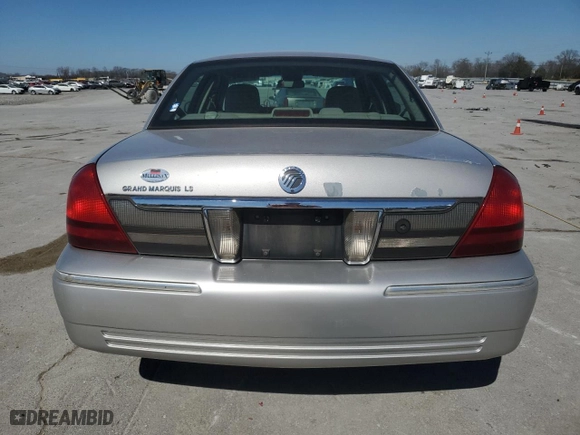 2007 Mercury Grand Marquis LS with VIN 2MEFM75V57X603726, listed as a Copart auction lot 48104695 with 190,615 mi miles and Salvage Title. Bid and sale history available at carsss.com. Image 6.