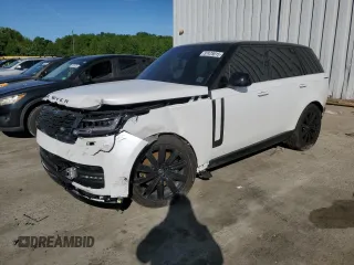 2025 Land Rover Range Rover with VIN SALKP9F45SA269796, listed as a Copart auction lot 57478015 with 3,447 mi miles and Salvage title. Bid and sale history available at DreamBid. Image 1.