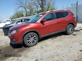 2015 Nissan Rogue SL z VIN 5N1AT2MV9FC812848, wystawiony jako Copart lot #51776135 z przebiegiem 97 966 mil mil oraz Szkoda całkowita • Salvage title. Historia ofert i sprzedaży dostępna na DreamBid. Obrazek 1.