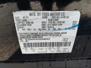 2016 Ford Explorer Limited with VIN 1FM5K8F83GGA46303, listed as a IAAI auction lot 41986126 with 137,068 mi miles. Bid and sale history available at carsss.com. Image 9.