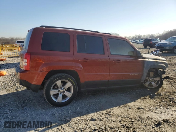 2012 Jeep Patriot Latitude with VIN 1C4NJRFB9CD567661, listed as a Copart auction lot 48734775 with Not Provided miles and Salvage Title. Bid and sale history available at carsss.com. Image 3.