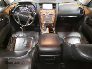 2011 Infiniti QX56 7-passenger with VIN JN8AZ2NE6B9004051, listed as a Copart auction lot 81329734 with 175,705 mi miles and Salvage Title. Bid and sale history available at carsss.com. Image 8.