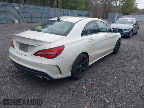 2018 Mercedes-Benz CLA 250 with VIN WDDSJ4GB2JN505570, listed as a IAAI auction lot 41946601 with 124,619 mi miles and . Bid and sale history available at DreamBid. Image 4.