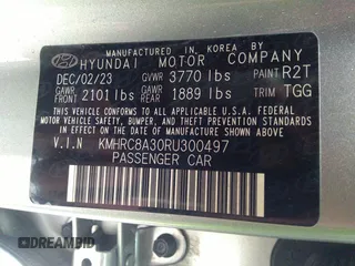 2024 Hyundai Venue Limited with VIN KMHRC8A30RU300497, listed as a IAAI auction lot 41732907 with 8,104 mi miles and . Bid and sale history available at DreamBid. Image 9.