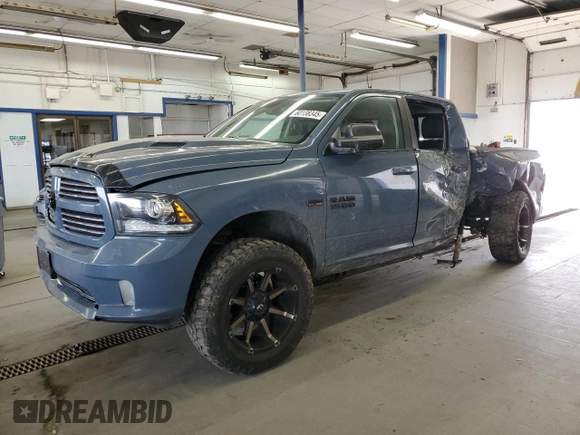 2015 Ram 1500 Sport with VIN 1C6RR7MT4FS753626, listed as a Copart auction lot 60138345 with 152,876 mi miles and Salvage title. Bid and sale history available at DreamBid. Image 1.