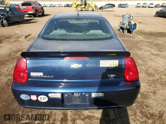 2007 Chevrolet Monte Carlo LT with VIN 2G1WK15K479416744, listed as a Copart auction lot 85472964 with 90,070 mi miles and Salvage Title. Bid and sale history available at carsss.com. Image 6.
