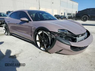 2022 Porsche Taycan 4 with VIN WP0BA2Y11NSA67428, listed as a Copart auction lot 80009803 with 13,028 mi miles and . Bid and sale history available at DreamBid. Image 4.