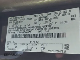 2016 Ford F-150 XL with VIN 1FTEX1C81GKE08577, listed as a IAAI auction lot 41523206 with Not Provided miles and . Bid and sale history available at carsss.com. Image 9.