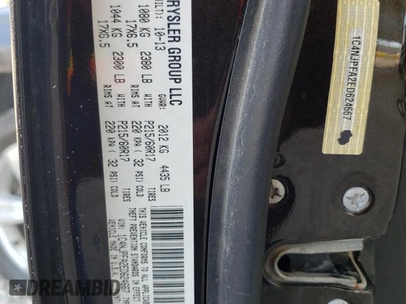 2014 Jeep Patriot High Altitude with VIN 1C4NJPFA2ED624667, listed as a Copart auction lot 52130375 with 198,806 mi miles and Salvage Title. Bid and sale history available at carsss.com. Image 14.