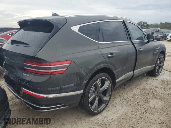 2025 Genesis GV80 Prestige with VIN KMUHEESC7SU212962, listed as a Copart auction lot 75023334 with Not Provided miles and Salvage Title. Bid and sale history available at DreamBid. Image 3.