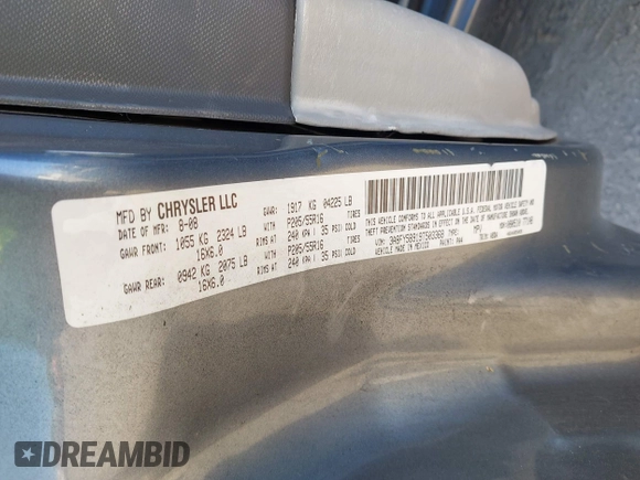 2009 Chrysler PT Cruiser Touring with VIN 3A8FY58919T503368, listed as a IAAI auction lot 42156758 with 134,149 mi miles and . Bid and sale history available at DreamBid. Image 9.