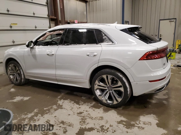 2019 Audi Q8 Prestige z VIN WA1CVAF13KD035710, wystawiony jako Copart lot #82997264 z przebiegiem Nie podano mil oraz Szkoda całkowita • Salvage title. Historia ofert i sprzedaży dostępna na DreamBid. Obrazek 2.