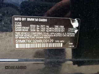 2017 BMW X5 M z VIN 5YMKT6C32H0U39129, wystawiony jako Copart lot #46292492 z przebiegiem Nie podano mil oraz . Historia ofert i sprzedaży dostępna na DreamBid. Obrazek 10.