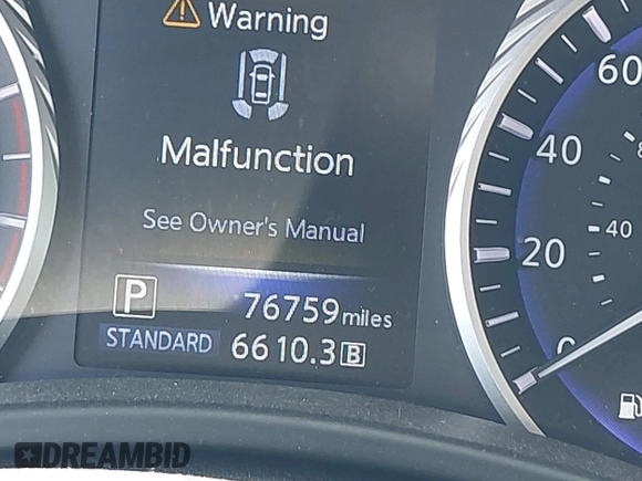2018 Infiniti Q60 Red Sport 400 with VIN JN1FV7EL9JM630801, listed as a IAAI auction lot 42213699 with 76,759 mi miles and . Bid and sale history available at DreamBid. Image 16.