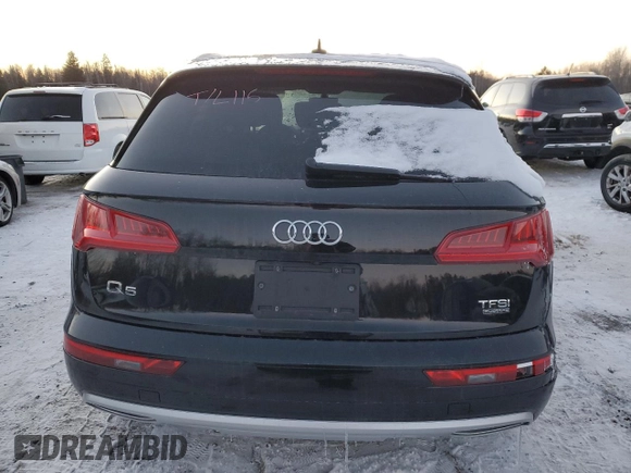 2018 Audi Q5 Premium with VIN WA1ANAFY8J2204229, listed as a Copart auction lot 87165894 with Not Provided miles and Clean Title. Bid and sale history available at carsss.com. Image 6.