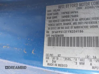 2000 Ford Focus ZX3 with VIN 3FAFP3131YR254186, listed as a IAAI auction lot 42049619 with Not provided miles and . Bid and sale history available at DreamBid. Image 9.