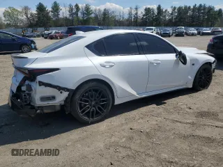 2023 Lexus IS 500 F Sport Performance with VIN JTHAP1D25P5003652, listed as a Copart auction lot 53134665 with 17,844 mi miles and Salvage title. Bid and sale history available at DreamBid. Image 3.