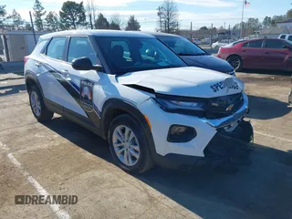 2023 Chevrolet TrailBlazer LS with VIN KL79MMS22PB182541, listed as a IAAI auction lot 41357300 with 29,288 mi miles and . Bid and sale history available at DreamBid. Image 1.