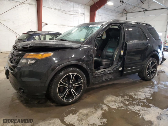 2013 Ford Explorer Sport with VIN 1FM5K8GT8DGC85375, listed as a Copart auction lot 46635765 with 105,128 mi miles and Salvage Title. Bid and sale history available at carsss.com. Image 1.