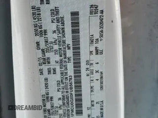 2015 Ford Escape SE with VIN 1FMCU0GX0FUB56783, listed as a Copart auction lot 55876095 with Not Provided miles and Clean Title. Bid and sale history available at DreamBid. Image 13.