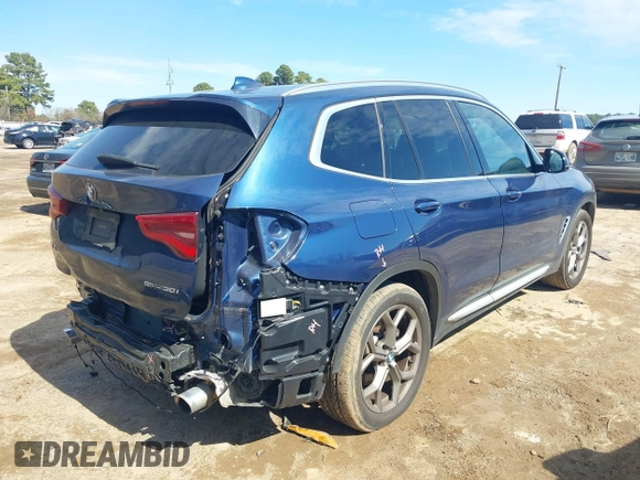 2021 BMW X3 sDrive30i with VIN 5UXTY3C09M9E25058, listed as a IAAI auction lot 41619833 with 94,179 mi miles and . Bid and sale history available at DreamBid. Image 4.