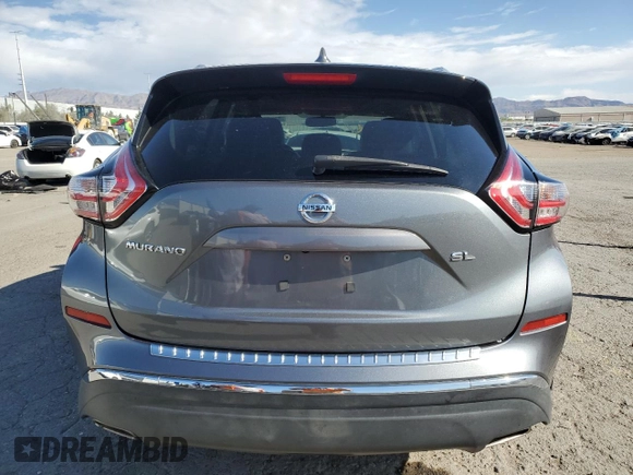 2017 Nissan Murano S with VIN 5N1AZ2MGXHN190560, listed as a Copart auction lot 52754085 with 31,481 mi miles and Salvage Title. Bid and sale history available at DreamBid. Image 6.