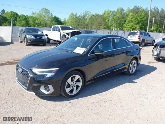 2023 Audi A3 Premium with VIN WAUAUDGY1PA070894, listed as a IAAI auction lot 42045730 with 52,397 mi miles. Bid and sale history available at carsss.com. Image 17.