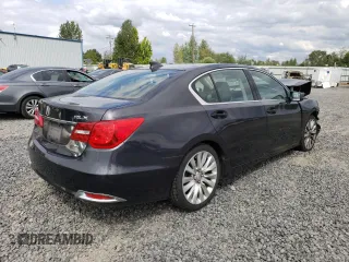2014 Acura RLX Tech Pkg with VIN JH4KC1F56EC003918, listed as a Copart auction lot 68120414 with 76,951 mi miles and Salvage Title. Bid and sale history available at carsss.com. Image 3.