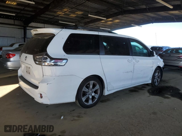 2012 Toyota Sienna SE with VIN 5TDXK3DCXCS196965, listed as a Copart auction lot 46950365 with 141,176 mi miles and Salvage Title. Bid and sale history available at carsss.com. Image 3.