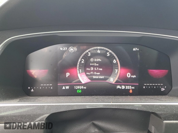 2024 Volkswagen Tiguan SE R-Line Black с VIN 3VV8B7AXXRM063670, выставлен на аукционе Copart как лот 55760315 с пробегом 12 959 миль миль и Списание • Salvage title. История ставок и продаж доступна на DreamBid. Изображение 9.