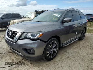 2020 Nissan Pathfinder Platinum with VIN 5N1DR2DN3LC609445, listed as a Copart auction lot 74528804 with 75,563 mi miles and Non repairable. Bid and sale history available at DreamBid. Image 1.