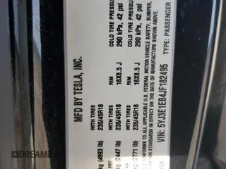 2018 Tesla Model 3 Long Range Battery z VIN 5YJ3E1EB4JF182495, wystawiony jako Copart lot #55627055 z przebiegiem 53 415 mil mil oraz Czysty tytuł • Clean title. Historia ofert i sprzedaży dostępna na DreamBid. Obrazek 12.