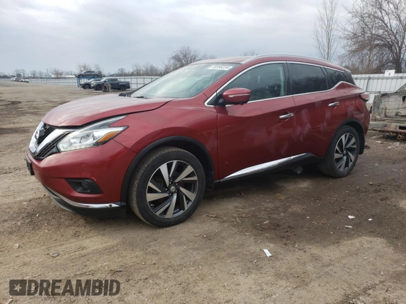 2015 Nissan Murano S with VIN 5N1AZ2MH2FN245928, listed as a Copart auction lot 46996224 with 213,150 mi miles and Clean title. Bid and sale history available at DreamBid. Image 1.