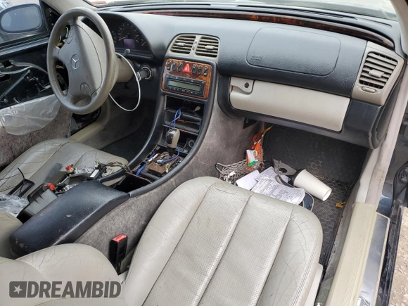 2002 Mercedes-Benz CLK 320/430 with VIN WDBLJ65G42T110763, listed as a Copart auction lot 87443274 with Not Provided miles and Salvage Title. Bid and sale history available at DreamBid. Image 8.