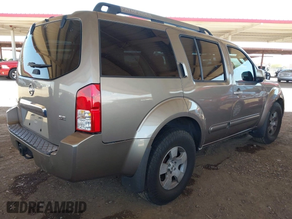 2005 Nissan Pathfinder LE with VIN 5N1AR18W55C753033, listed as a IAAI auction lot 42631480 with 148,672 mi miles and . Bid and sale history available at DreamBid. Image 4.